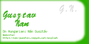 gusztav nan business card