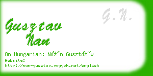 gusztav nan business card